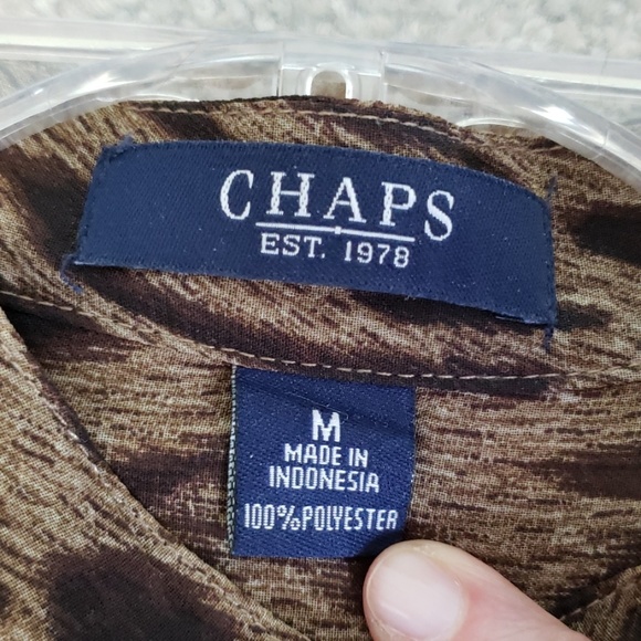 Chaps Animal Print Blouse - Picture 4 of 6